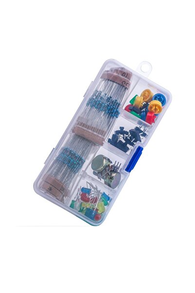 Generic Electronics component pack with resistors, LEDs, Switch, Potentiomete...