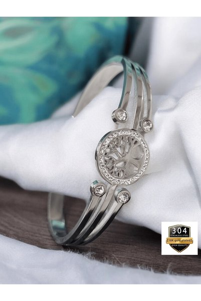 takantakana Vip, Tree of Life, Handcuff Bracelet, Stoned Design, in Wooden Bo...