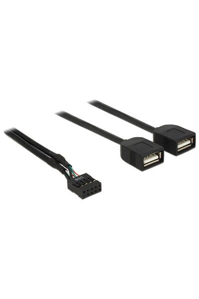DELOCK καλώδιο USB-A interface σε 2x USB Type-A female 83823, 0.4m