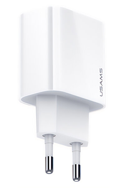 Usams φορτιστής τοίχου US-CC118, 1x type-C, PD3.0 20W 3A, λευκός