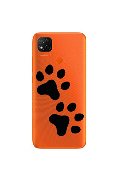 Other Xiaomi Redmi 9c Paws Transparent Silicone TPU Θήκη