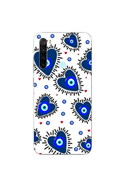 Other Xiaomi Redmi Note 8 Heart evil eye beads Transparent Silicone TPU Θήκη
