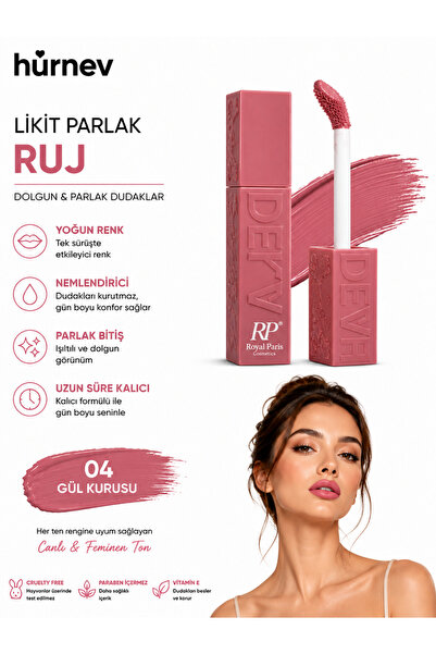 Genel Markalar HÜRNEW likit lipglos ruj 04 gül kurusu