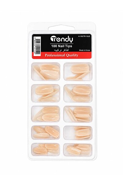 AWTSM False Nails for Installation, Light Beige, 15