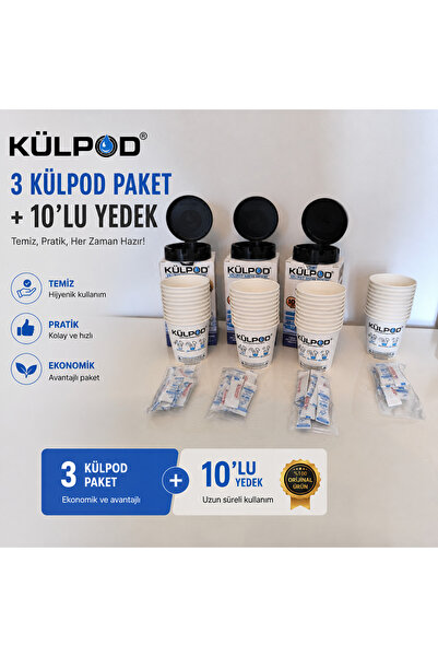 3'lü Paket + 10 lu Yedek Dumansız Hijyenik Küllük Yedeği