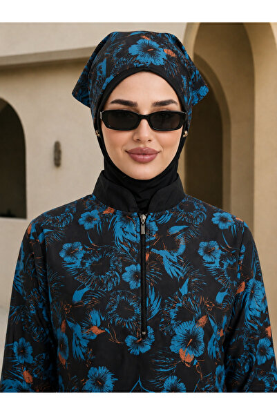 MissPuL Half Digital Printed Bandana Gift Islamic Swimwear 4 Pieces