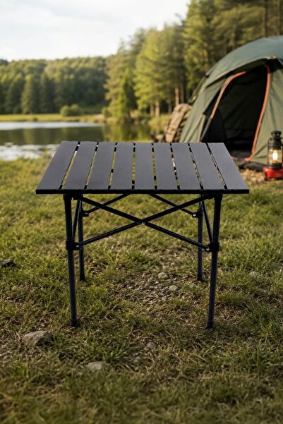CEZVE HOME Katlanabilir Taşınabilir Kamp Masası Alüminyum Gövdeli Outdoor Pik...