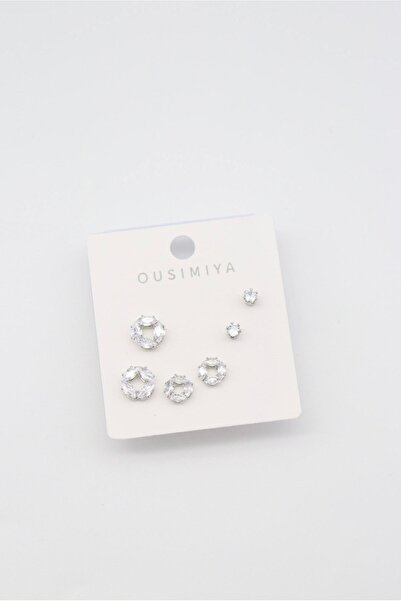Bade Jewelry Vip Silver 6-Piece Minimal Stylish Design Stone Anti-Tarnish Ste...