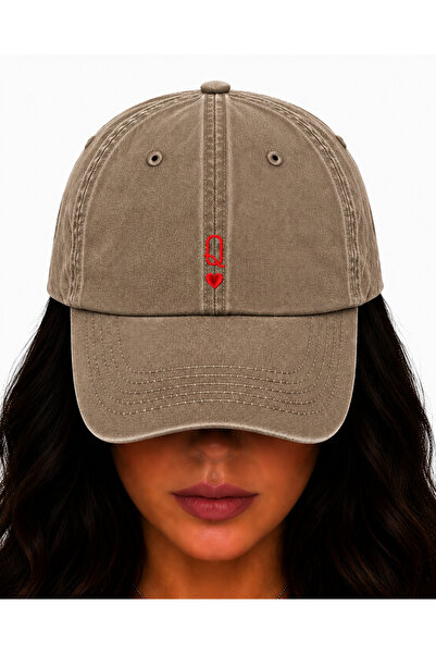 WeavedCo Queen of Hearts Embroidered Hat, Vintage Washed Baseball Cap (Queen ...