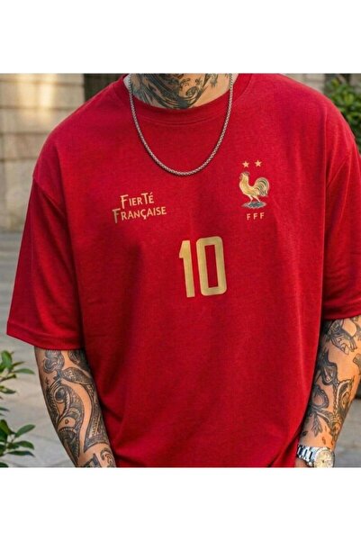 COHERENT Tricou unisex pentru bărbați/femei FRANCAISE din bumbac supradimensi...