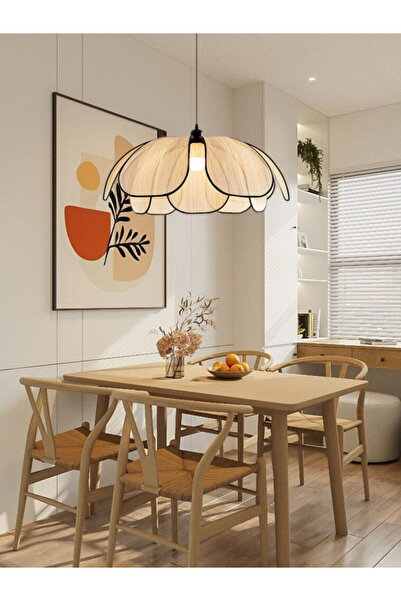 Empressco Modern Rattan Çiçek Sarkıt Avize, Bohem ve Vintage Tarz Dekorasyon