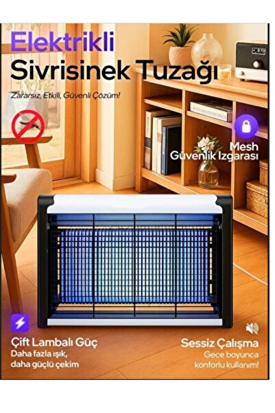 Empressco AQM01 Çift Ampullü Elektrikli Sineklik Sivrisinek Kovucu Yakalama C...
