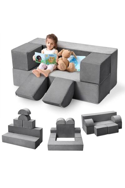 Garvee 6-Piece Modular Sofa Set for Kids – Convertible into Various Shapes, S...