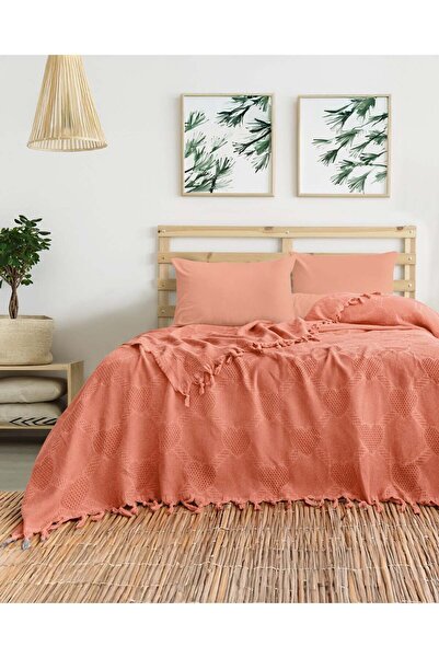 DONATEV Double Salmon Heart Pattern Cotton Pique
