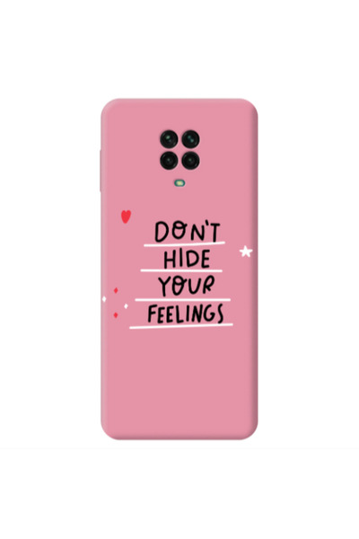 Other Xiaomi Redmi Note 9 Pro Dont Hide Your Feelings Pink Colored Silicone T...