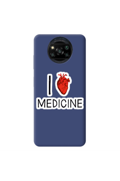 Other Xiaomi Poco X3 /X3 Pro I Love Medicin Dark blue Colored Silicone TPU Θήκη