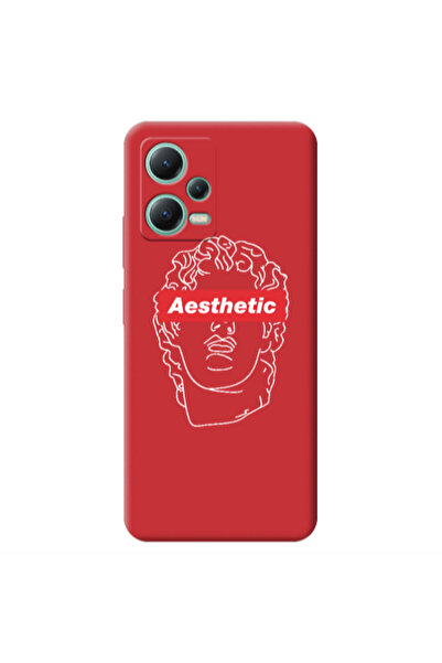 Other Xiaomi Redmi Note 12 Pro 5G Aesthetic Red Colored Silicone TPU Θήκη