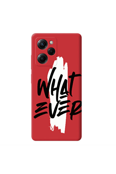 Other Xiaomi Poco X5 Pro What Ever Red Colored Silicone TPU Θήκη