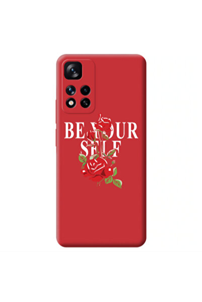 Other Xiaomi Redmi Note 11 Pro 5G Be Your Self Red Colored Silicone TPU Θήκη