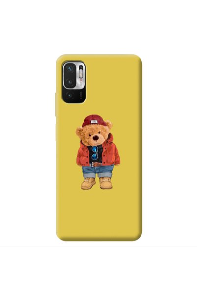 Other Xiaomi Redmi Note 10 Pro 5G Bear in a hat Yellow Colored Silicone TPU Θήκη