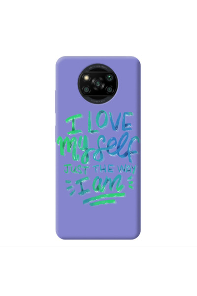 Other Xiaomi Poco X3 /X3 Pro I Love My self Purple Colored Silicone TPU Θήκη