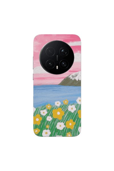 Other Honor Magic 8 Lite Pro Sun and Flowers Transparent Silicone TPU Θήκη