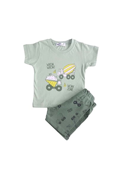 NEK KIDS WEAR 52025 ΠΑΙΔΙΚΟ ΣΕΤ ΓΙΑ ΑΓΟΡΙ ΠΙΣΤΑΧΙΟ ΓΚΡΙ-ΠΡΑΣΙΝΟ 2 ΤΕΜΑΧΙΑ ΑΠΟ...