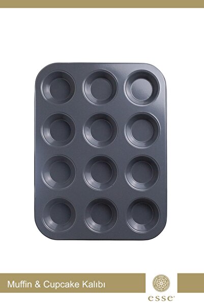 Esse Muffin Cake Mold Cupcake12-Pack Fireproof Non-Stick