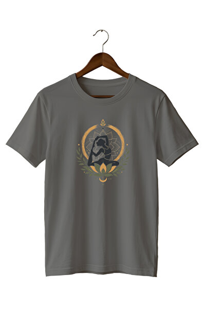 WİDİ Mandala and Lotus Printed Training T-Shirt Sports T-Shirt