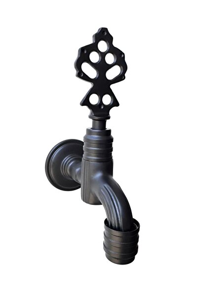 LPD Double Hammam Stone Black Polished Ottoman Faucet (Luxury, 100% Brass)
