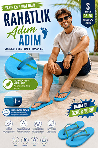 PEMBECİN Basic Flip Flops Unisex Women Men Kids Eva Beach Slippers Flip Flops...