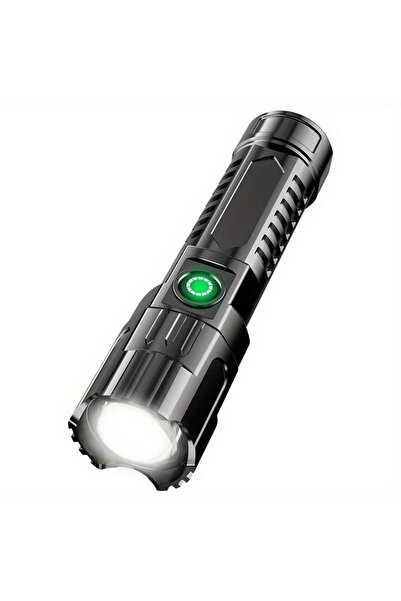 Generica Black 10W LED Handheld Flashlight with ABS Body and Acrylic Lens