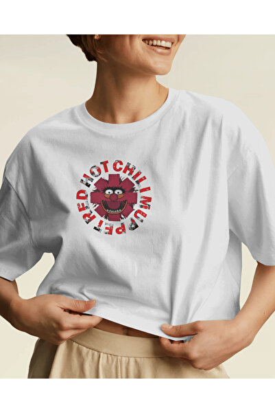 buzagi tasarım ürünleri Red Hot Chili Muppets Unisex White Regular T-Shirt