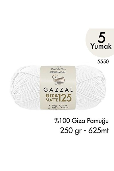 Gazzal Giza Matte 125 5550 - 100% pamuk, letnja amigurumi i pređa za pletenje...