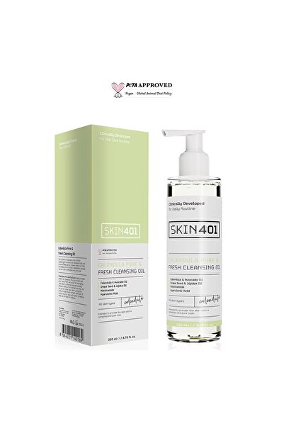 Skin 401 Calendula Özlü Yüz Temizleme Yağı 200 ml – Nazik Makyaj & Kir Arındı...
