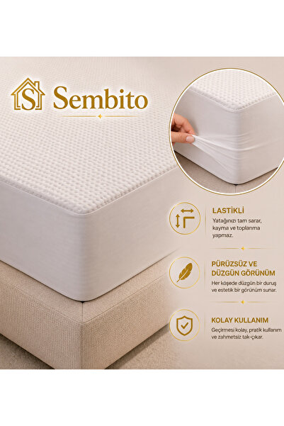 SEMBİTO Premıum Bamboo Yatak Koruyucu Alez