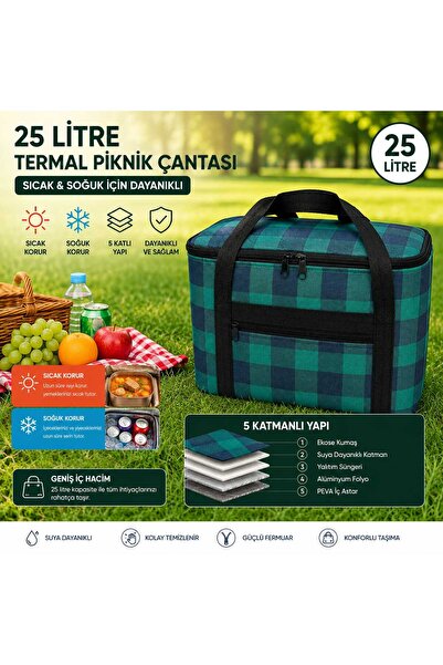 LIGHTINGHM 25-litarska termo torba za piknik, aluminijumska folija, toplotno ...