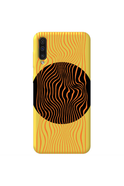 Other Samsung A70 Trapezoidal lines Yellow Colored Silicone TPU Θήκη