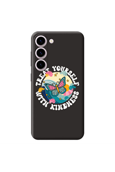 Other Samsung S23 Plus Kindless Yourself Black Colored Silicone TPU Θήκη
