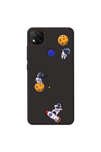 Other Xiaomi Redmi 9c Cute astronauts Black Colored Silicone TPU Θήκη