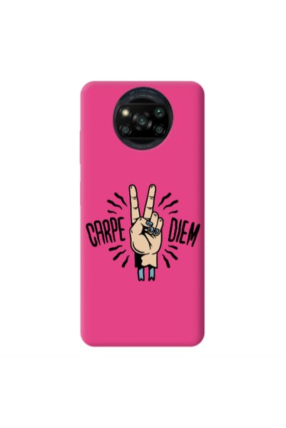 Other Xiaomi Poco X3 /X3 Pro Carpe Two Diem Fuchsia Colored Silicone TPU Θήκη