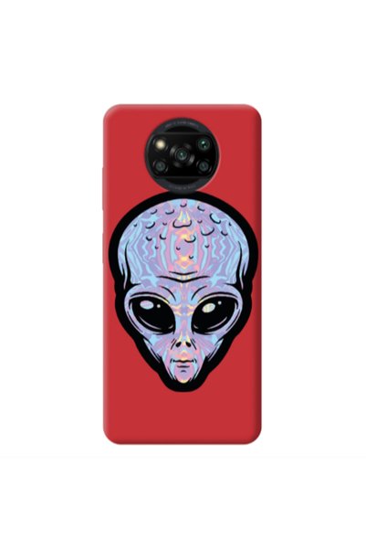 Other Xiaomi Poco X3 /X3 Pro Alien Red Colored Silicone TPU Θήκη
