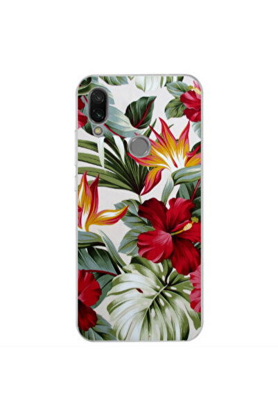 Other Xiaomi Redmi Note 7 laves and flowers Transparent Silicone TPU Θήκη