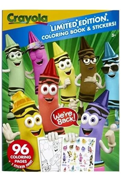 Crayola كتاب تلوين من 96 صفحة، إصدار محدود مع أوراق ملصقات