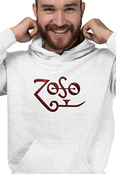 OEM Ανδρικό Φούτερ με κουκούλα Led Zeppelin Zoso Merch