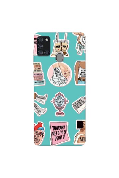 Other Samsung A21S Everything will be okay Turquoise Colored Silicone TPU Θήκη