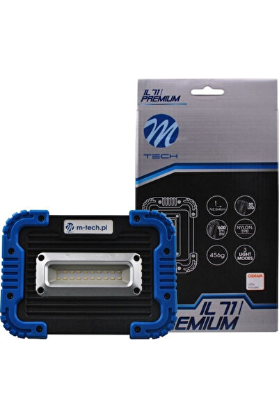 M-TECH Φωτιστικό εργοταξίου LED με μπαταρία και φωτεινότητα έως 600lm Κωδικός...