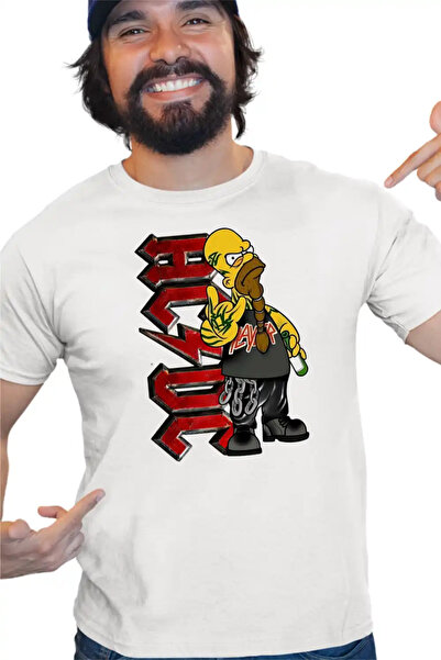 OEM Men's AC/DC The Simpsons Homer ACDC Merch T - Shirt