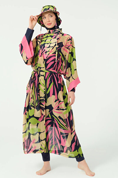 ALFASA Liana Belted Chiffon Pareo 7180-26 Navy Blue