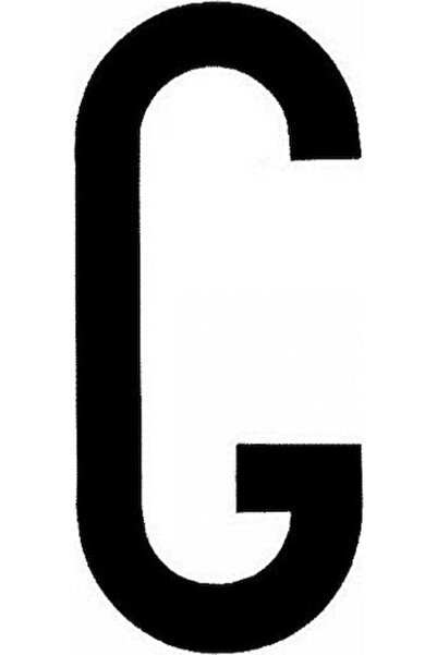 Lampa Αυτοκόλλητα Γράμματα Αυτοκινήτου  "G " 8 x 3.5 εκ. σε Μαύρο Χρώμα 1 τεμ...